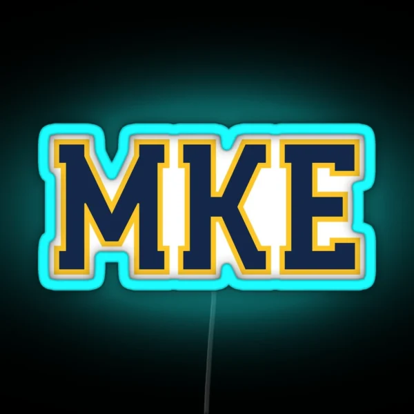 MKE White 1 RGB Neon Sign