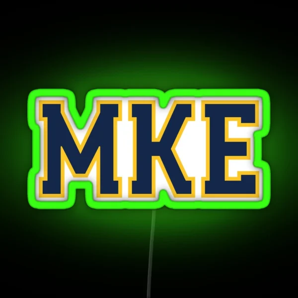MKE White 1 RGB Neon Sign
