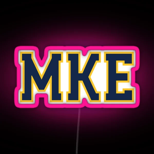 MKE White 1 RGB Neon Sign