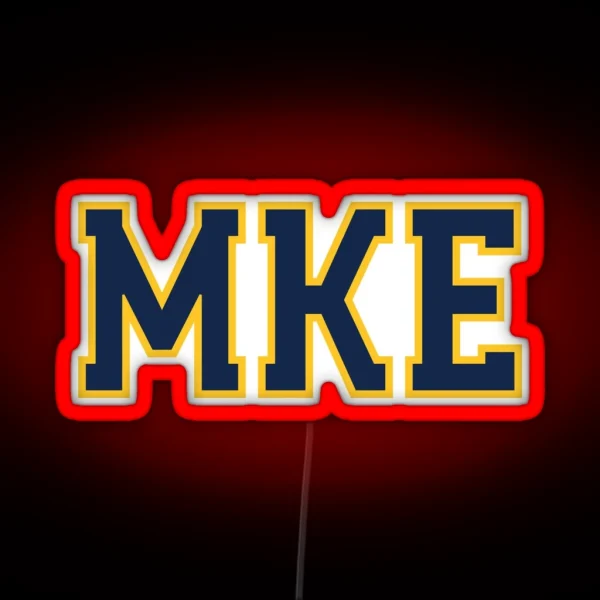 MKE White 1 RGB Neon Sign