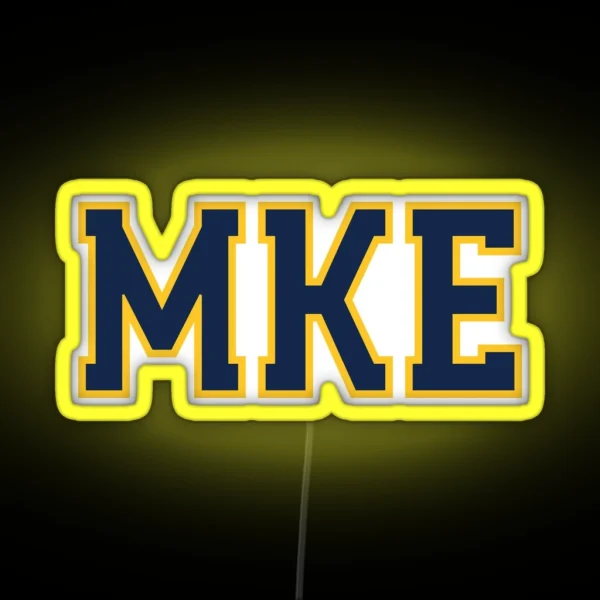 MKE White 1 RGB Neon Sign
