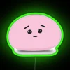 Whimsical Neon Mochi Character Home Decor Illumination RGB Art Piece