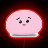 Neon illuminated mochi character in bold, colorful isolated graphic