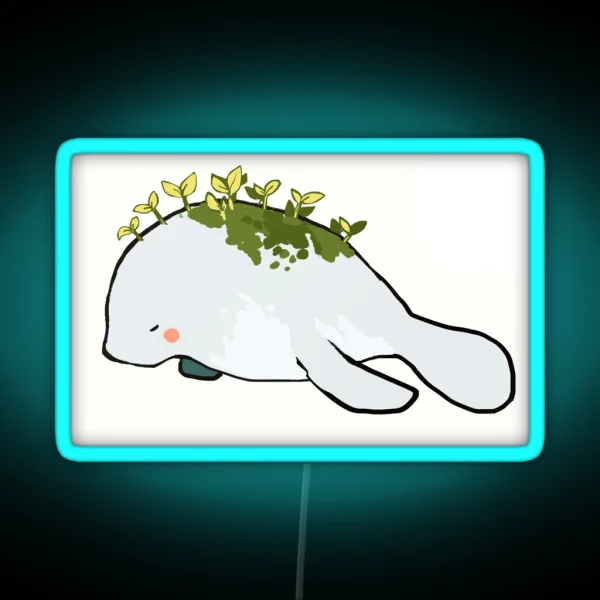 Mochi Manatee RGB Neon Sign