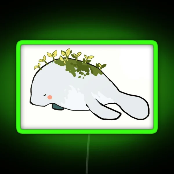 Mochi Manatee RGB Neon Sign