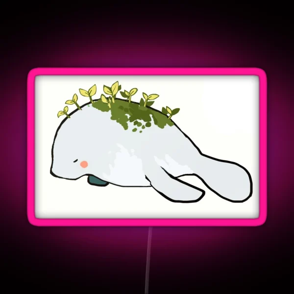 Mochi Manatee RGB Neon Sign