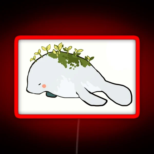 Mochi Manatee RGB Neon Sign
