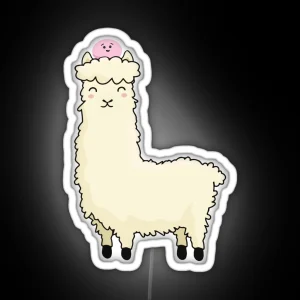 Mochi Riding A Llama V1 RGB Neon Sign