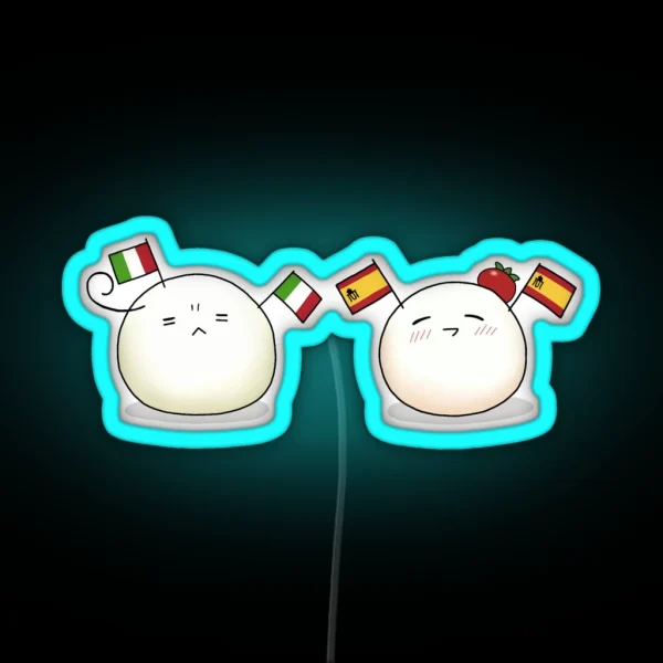Mochi Romano And Mochi Spain RGB Neon Sign