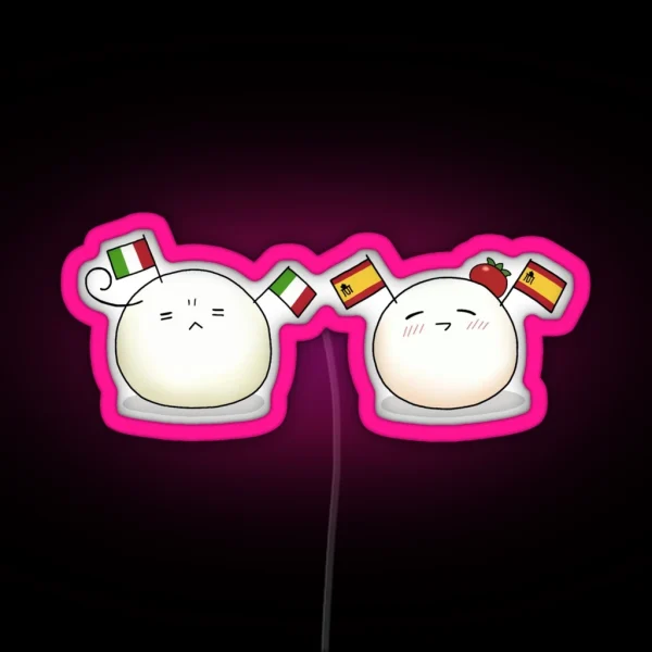 Mochi Romano And Mochi Spain RGB Neon Sign
