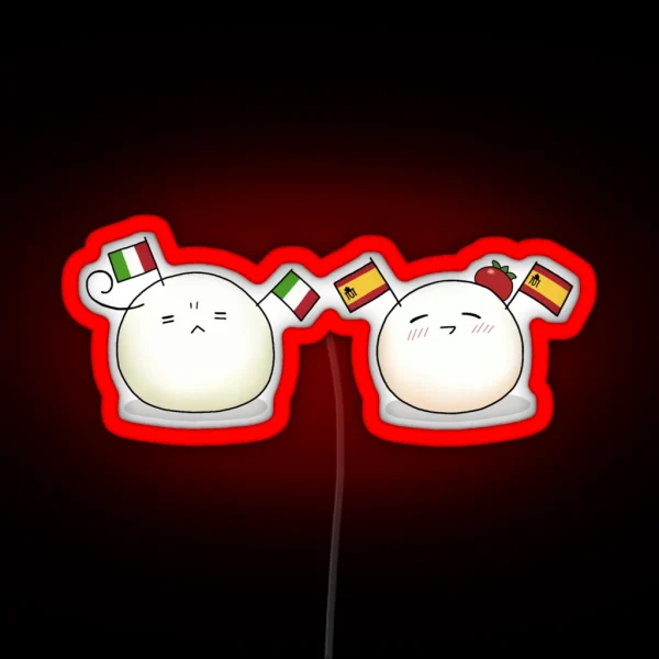 Mochi Romano And Mochi Spain RGB Neon Sign