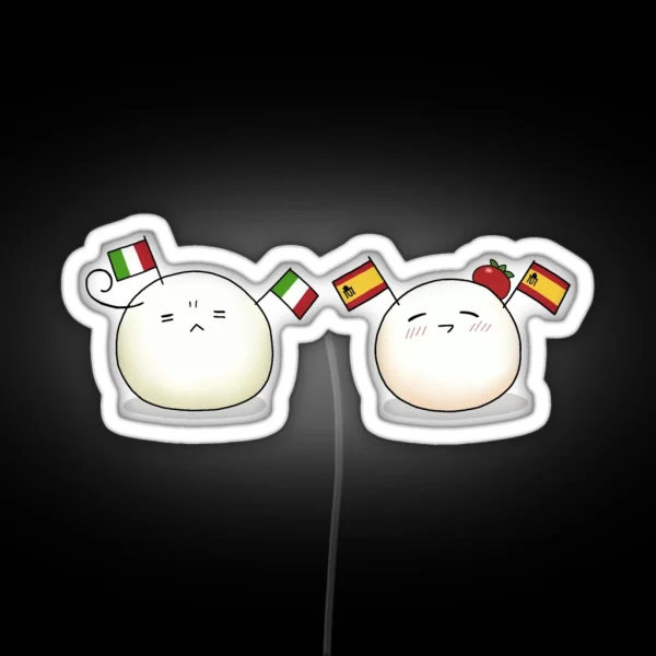 Mochi Romano And Mochi Spain RGB Neon Sign