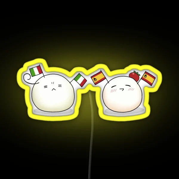 Mochi Romano And Mochi Spain RGB Neon Sign