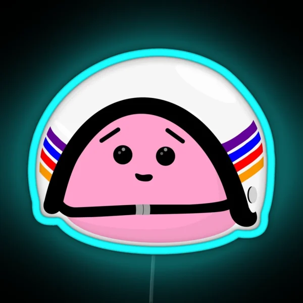 Mochi With Riding Helmet RGB Neon Sign