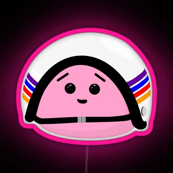 Mochi With Riding Helmet RGB Neon Sign