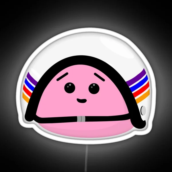 Mochi With Riding Helmet RGB Neon Sign