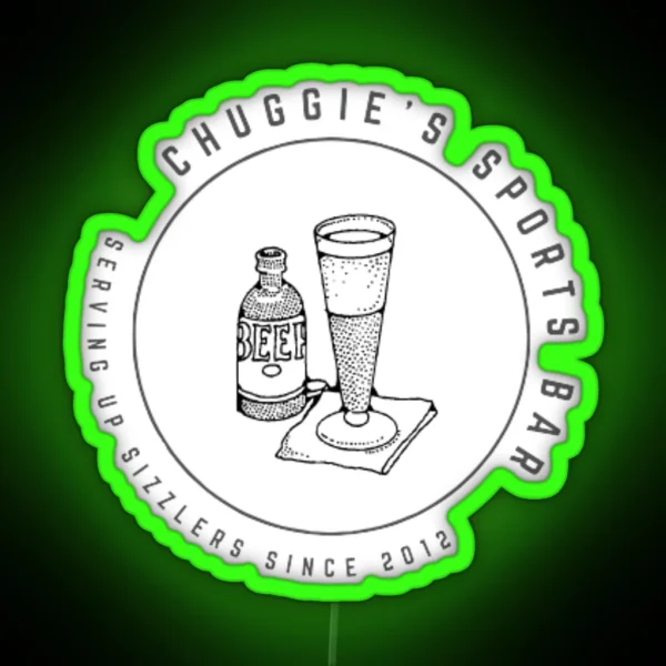 Mock Trial Chuggie S Sports Bar Logo RGB Neon Sign