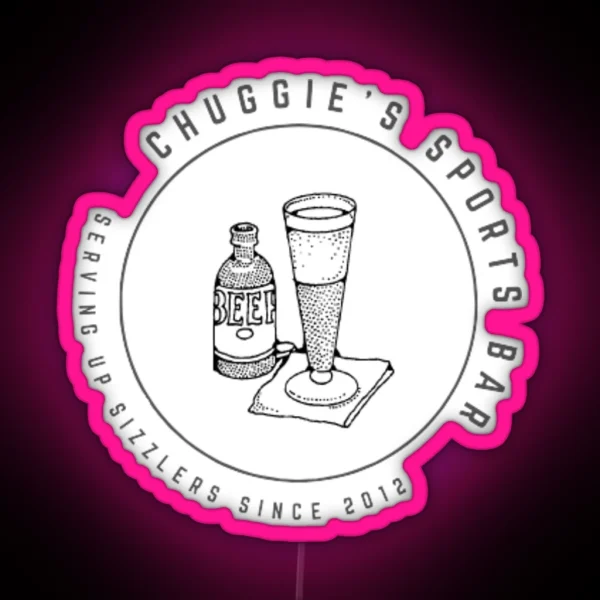 Mock Trial Chuggie S Sports Bar Logo RGB Neon Sign