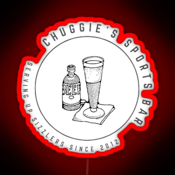 Mock Trial Chuggie S Sports Bar Logo RGB Neon Sign