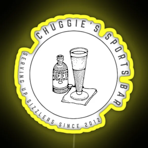Mock Trial Chuggie S Sports Bar Logo RGB Neon Sign