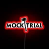 Mock Trial Victory Pride with Colorful Neon Sign Illumination Symbolism