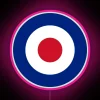 Unique Artistic RGB Neon Sign Featuring Classic Bullseye Target Design