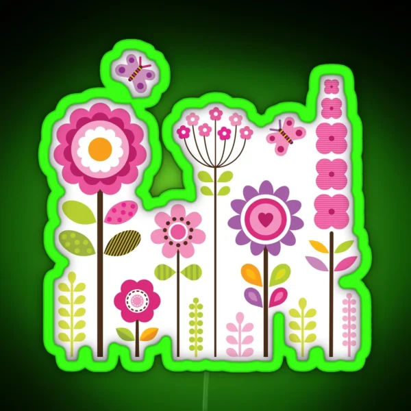 Mod Garden Pink And Purple RGB Neon Sign