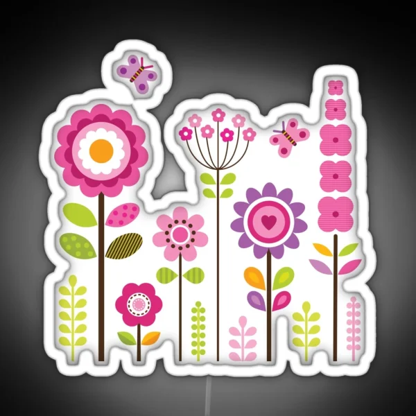 Mod Garden Pink And Purple RGB Neon Sign