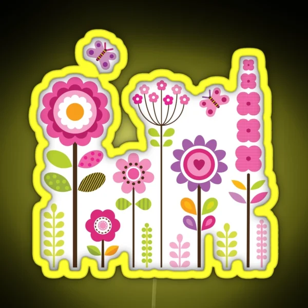 Mod Garden Pink And Purple RGB Neon Sign