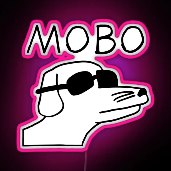 Modern Baseball Dog MOBO RGB Neon Sign