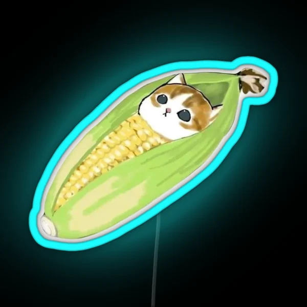 Mofusand Corn Lying Down RGB Neon Sign