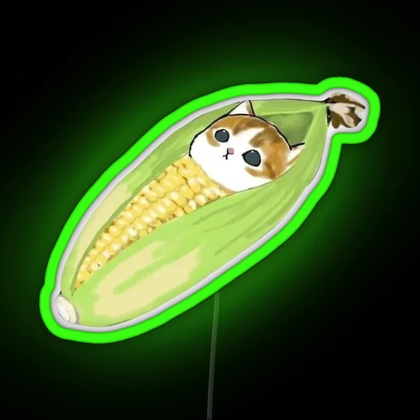 Mofusand Corn Lying Down RGB Neon Sign