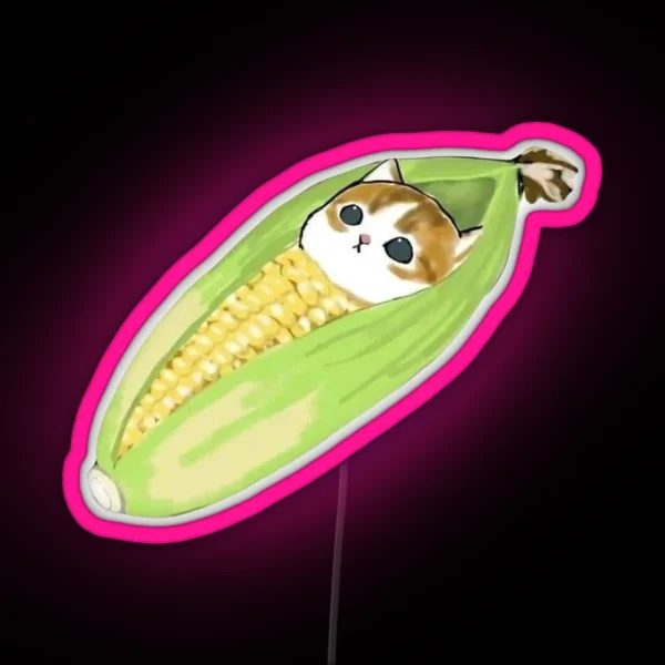 Mofusand Corn Lying Down RGB Neon Sign