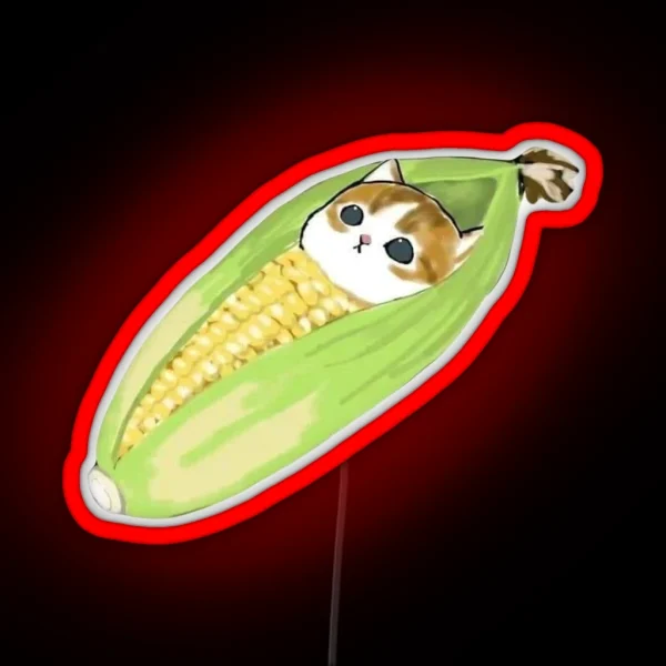 Mofusand Corn Lying Down RGB Neon Sign