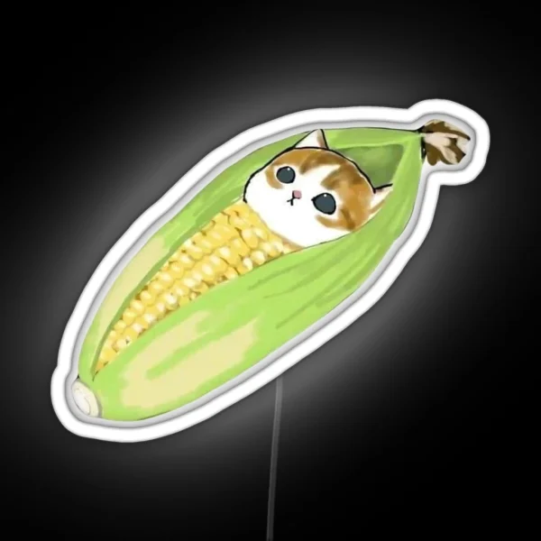 Mofusand Corn Lying Down RGB Neon Sign