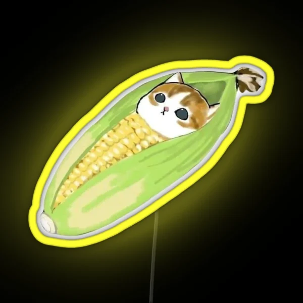 Mofusand Corn Lying Down RGB Neon Sign