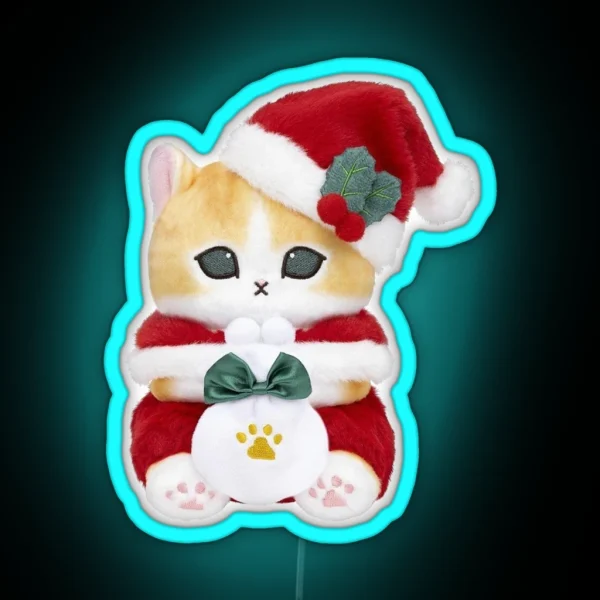 Mofusand Santa Claus RGB Neon Sign