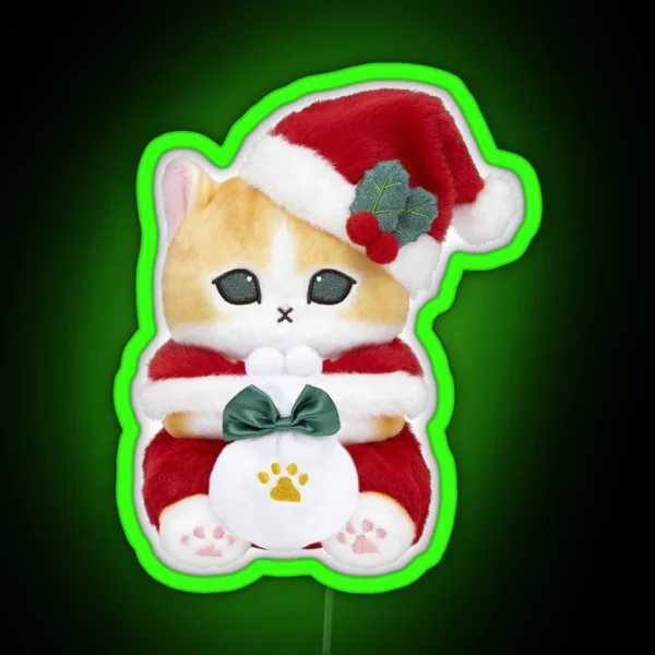 Mofusand Santa Claus RGB Neon Sign