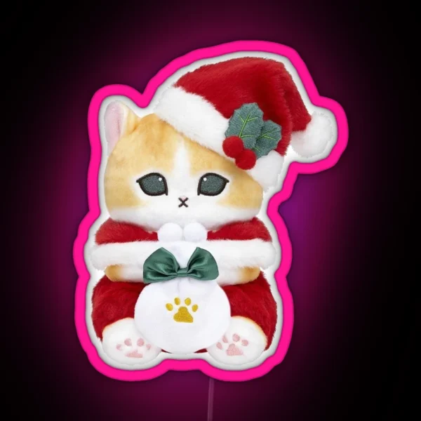 Mofusand Santa Claus RGB Neon Sign