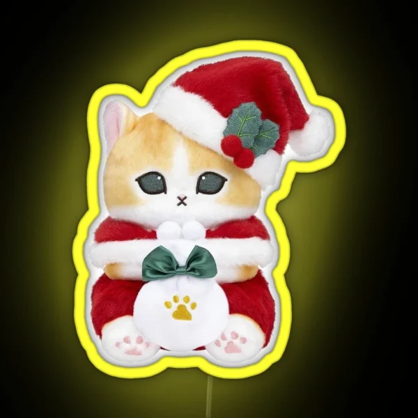 Mofusand Santa Claus RGB Neon Sign