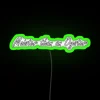 Vibrant RGB Neon Home Decor Sign with Oceanic Moisture Effect.