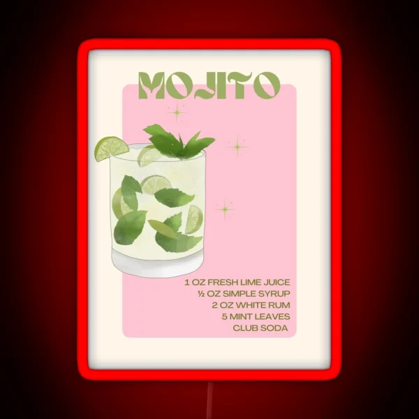 Mojito Cocktail RGB Neon Sign