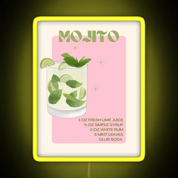 Mojito Cocktail RGB Neon Sign