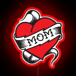 Mom Tattoo RGB Neon Sign