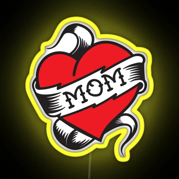 Mom Tattoo RGB Neon Sign