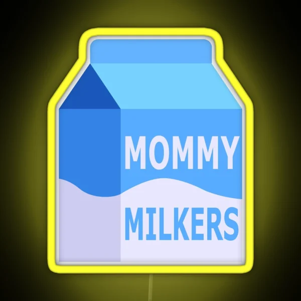 Mommy Milkers Milk Carton RGB Neon Sign