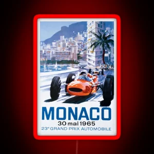 Monaco F1 Classic 1965 RGB Neon Sign