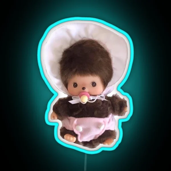 Monchhichi Baby RGB Neon Sign