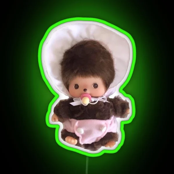 Monchhichi Baby RGB Neon Sign
