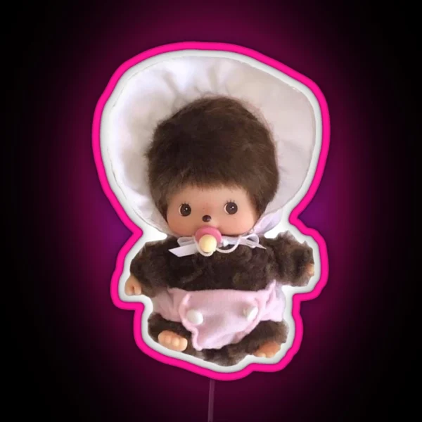 Monchhichi Baby RGB Neon Sign